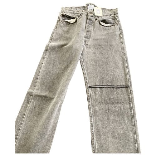 Pre-owned Vetements Straight Jeans In Grey