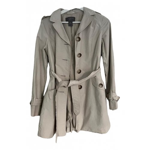 Pre-owned Ann Taylor Trench Coat In Beige