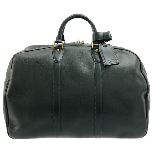 Pre-owned Louis Vuitton Leather Travel Bag In Green