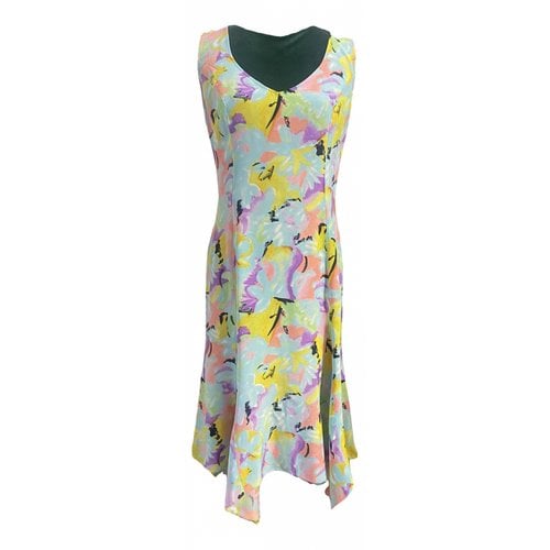 Pre-owned Escada Silk Mid-length Dress In Multicolour