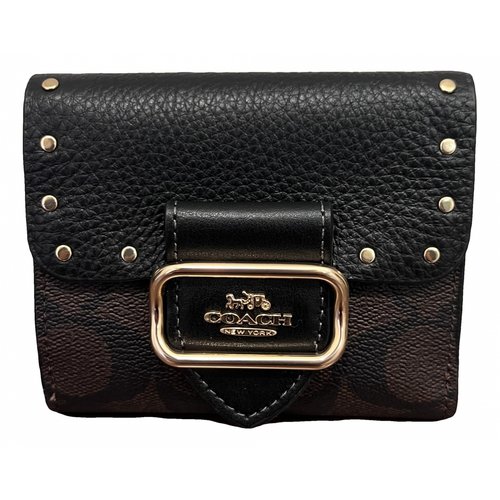 Pre-owned Coach Leather Wallet In Black