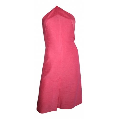 Pre-owned Christian Lacroix Silk Mid-length Dress In Pink