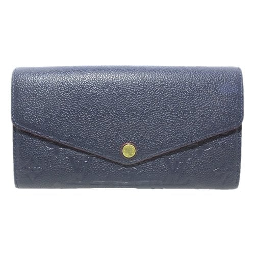 Pre-owned Louis Vuitton Leather Wallet In Navy