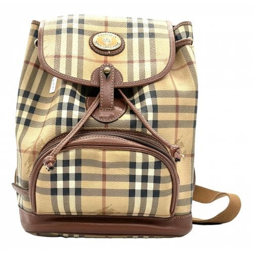 Pre-owned Burberry Cloth Backpack In Multicolour