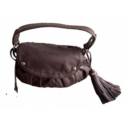 Pre-owned Patrizia Pepe Leather Handbag In Purple