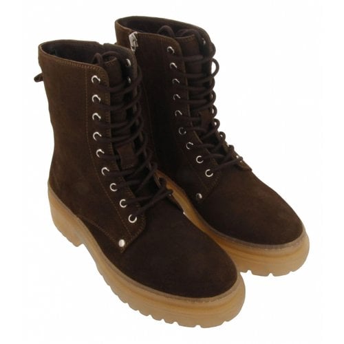 Pre-owned Gioseppo Leather Boots In Brown