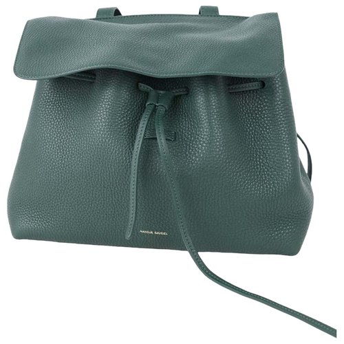 Pre-owned Mansur Gavriel Leather Handbag In Green