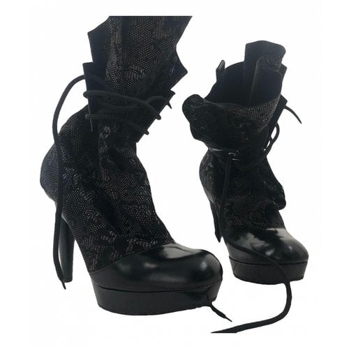 Pre-owned Vivienne Westwood Patent Leather Boots In Black