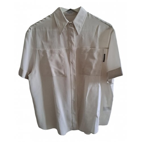 Pre-owned Brunello Cucinelli Silk Shirt In Grey