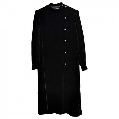 Pre-owned Dior Velvet Mid-length Dress In Black