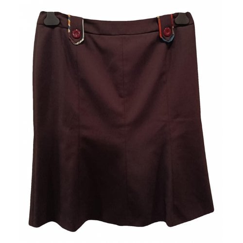 Pre-owned Missoni Wool Mid-length Skirt In Brown