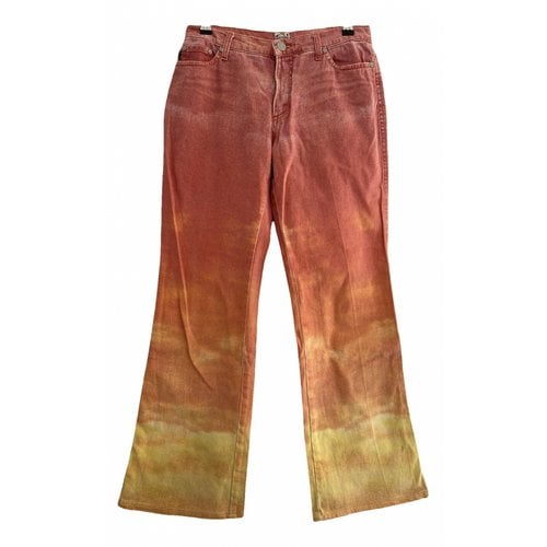 Pre-owned Roberto Cavalli Bootcut Jeans In Orange