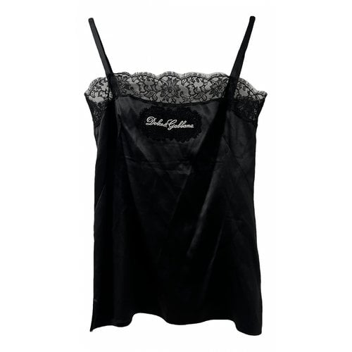 Pre-owned Dolce & Gabbana Silk Blouse In Black