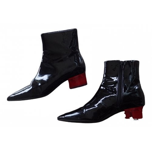 Pre-owned Jeffrey Campbell Patent Leather Boots In Black