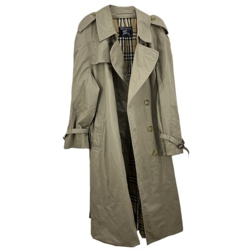 Pre-owned Burberry Trench In Khaki