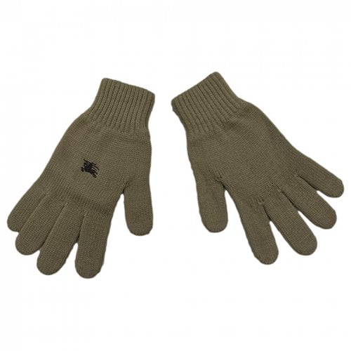 Pre-owned Burberry Gloves In Khaki
