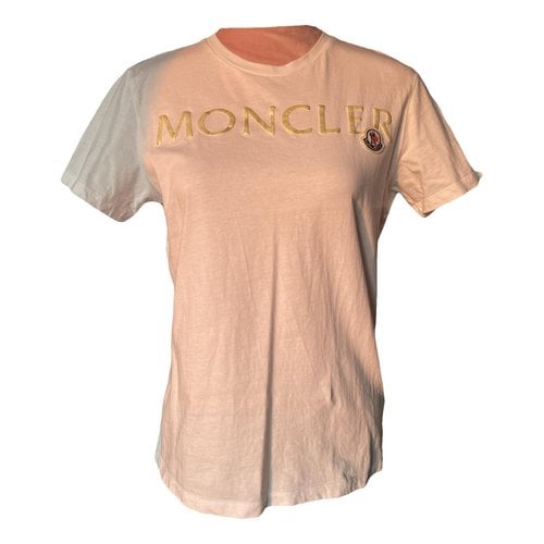 Pre-owned Moncler T-shirt In Ecru