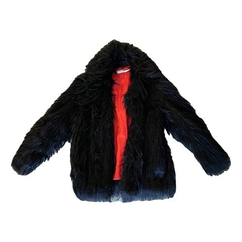 Pre-owned Philosophy Di Lorenzo Serafini Faux Fur Coat In Black