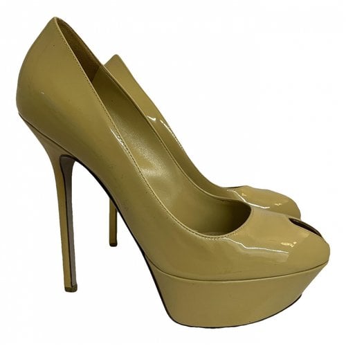 Pre-owned Sergio Rossi Patent Leather Heels In Yellow