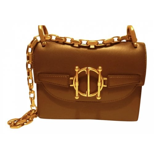 Pre-owned Dior Direction Leather Handbag In Camel