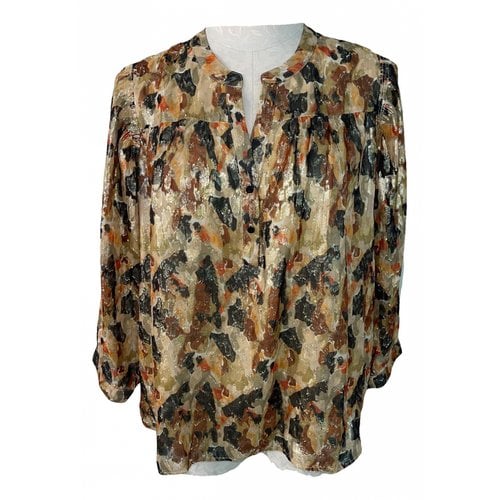 Pre-owned Ba&sh Silk Blouse In Gold
