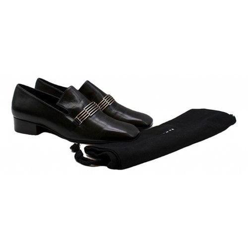 Pre-owned Dorateymur Leather Flats In Black