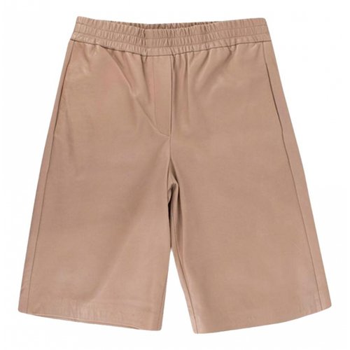 Pre-owned Brunello Cucinelli Leather Shorts In Beige