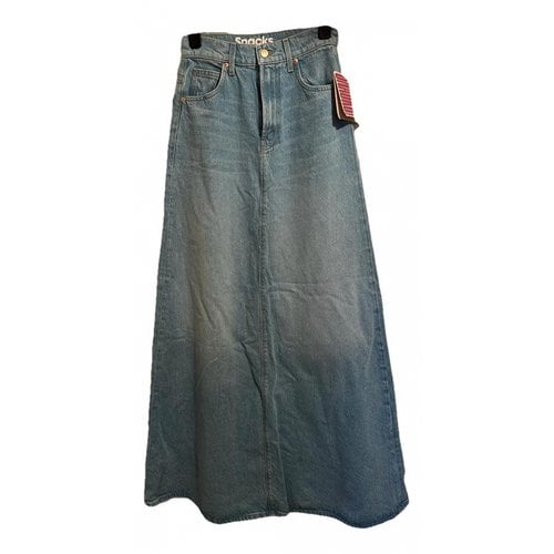 Pre-owned Mother Mmaxi Skirt In Blue