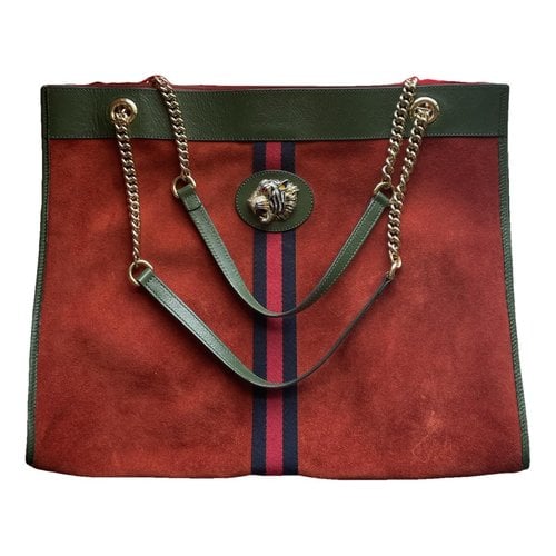 Pre-owned Gucci Rajah Tote In Red