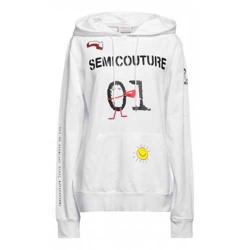 Pre-owned Semicouture Sweatshirt In White