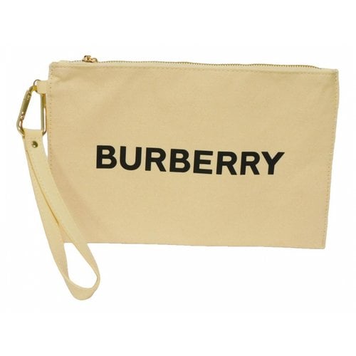 Pre-owned Burberry Clutch Bag In Beige
