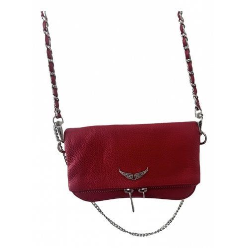 Pre-owned Zadig & Voltaire Rock Leather Mini Bag In Red
