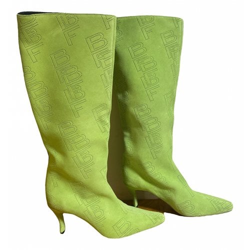 Pre-owned By Far Boots In Green