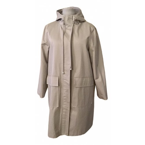 Pre-owned The White Company Trench Coat In Grey