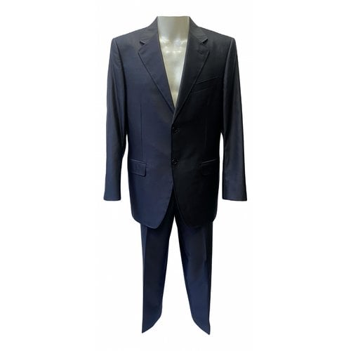 Pre-owned Canali Silk Suit In Blue