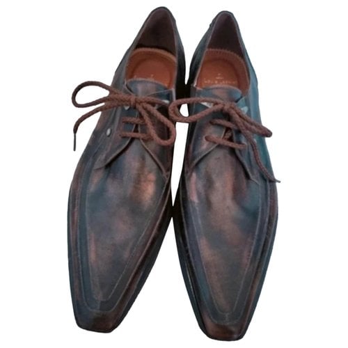 Pre-owned Louis Leeman Leather Lace Ups In Brown