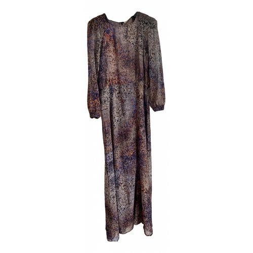 Pre-owned Black Coral Maxi Dress In Purple