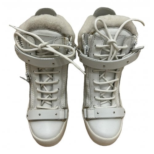 Pre-owned Giuseppe Zanotti Leather Boots In White