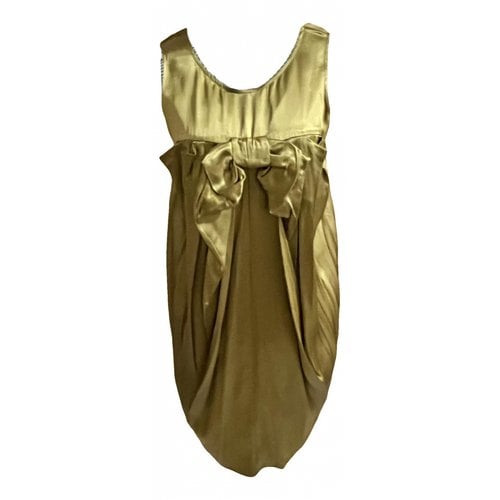 Pre-owned See By Chloé Silk Mid-length Dress In Gold