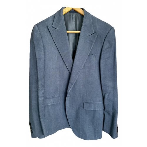Pre-owned Lanvin Wool Vest In Blue
