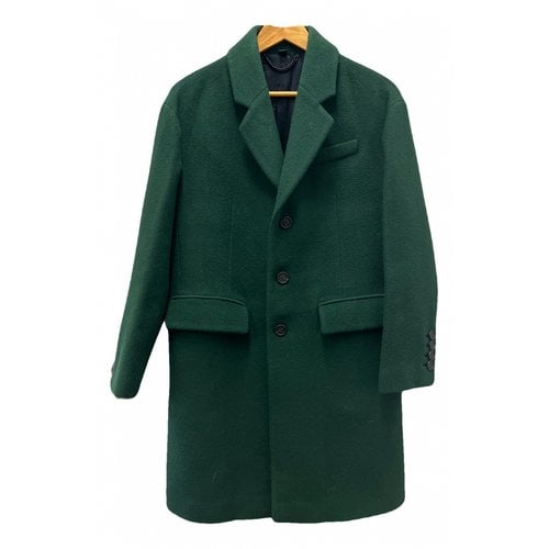 Pre-owned Burberry Cashmere Coat In Green