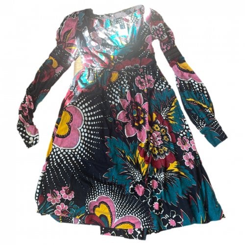 Pre-owned Just Cavalli Wool Dress In Multicolour