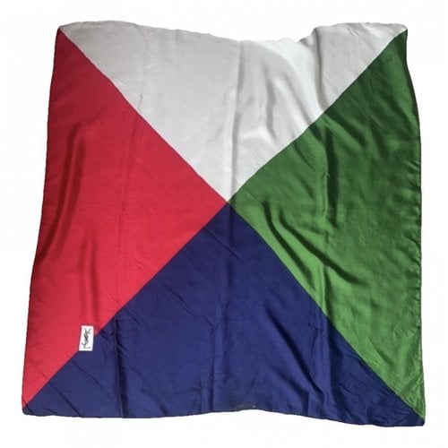 Pre-owned Saint Laurent Silk Handkerchief In Multicolour