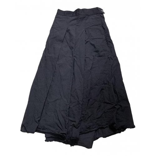 Pre-owned Song For The Mute Wool Maxi Skirt In Black