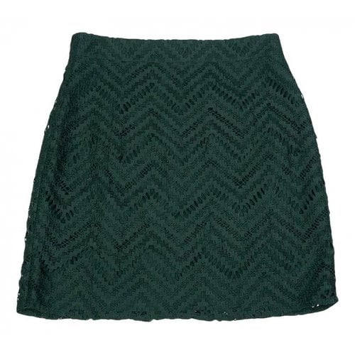 Pre-owned Maje Mini Skirt In Green