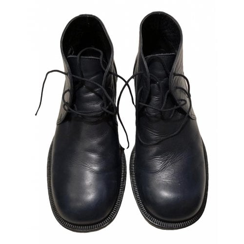 Pre-owned Jil Sander Leather Boots In Blue