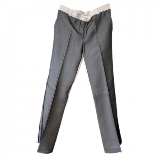 Pre-owned Celine Silk Straight Pants In Multicolour