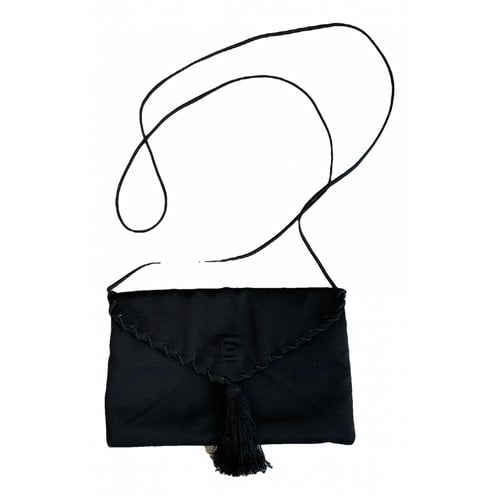 Pre-owned Fendi Silk Handbag In Black