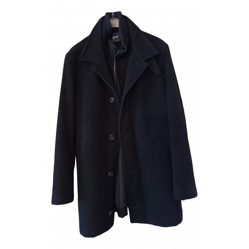Pre-owned Hugo Boss Cashmere Trench In Black