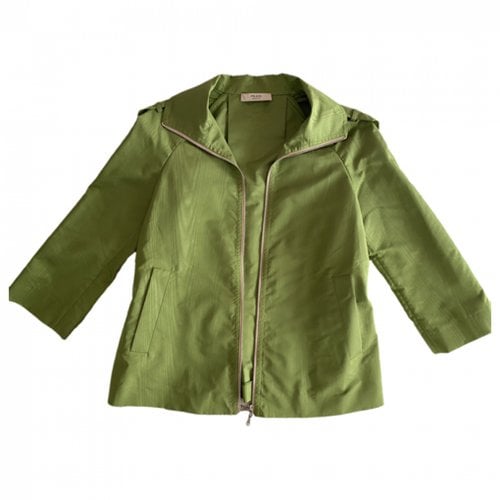 Pre-owned Prada Silk Short Vest In Green